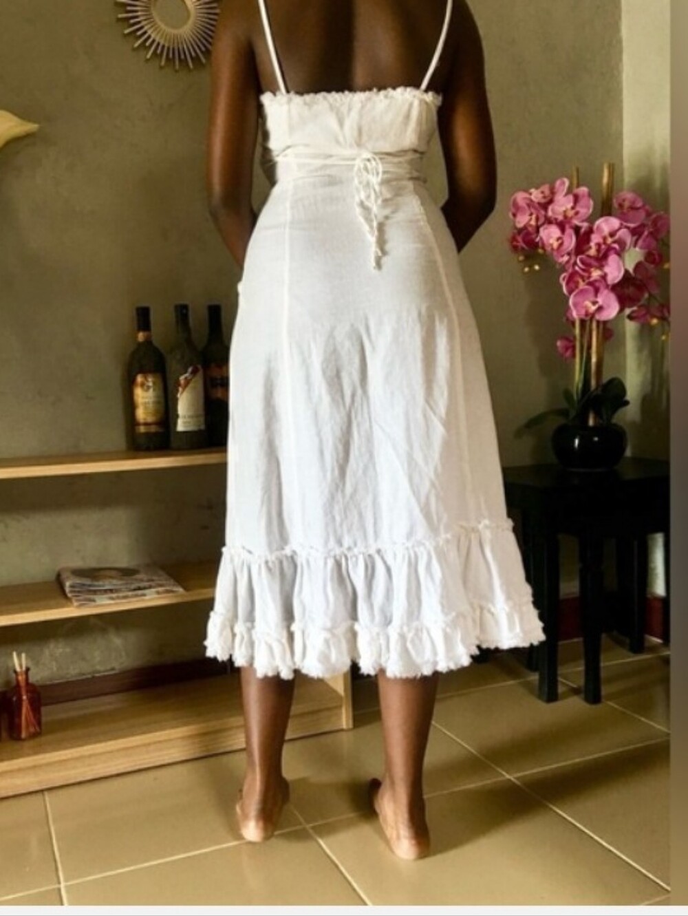 Ashley Rayon Linen Blend Midi Dress - Picture 2 of 9